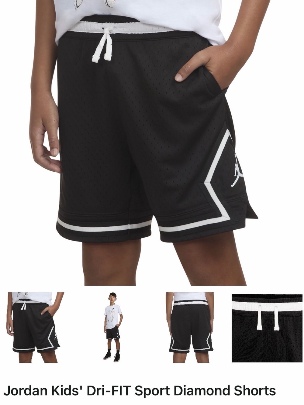 Jordan Dri-fit sport diamond shorts - boys Med
